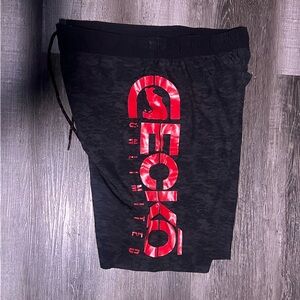 Ecko Unlimited Black and red swim Shorts Big ECKO side